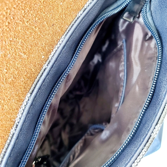 Classic Fashion Men's Blue Messenger Expandable Crossbody Shoulder Bag - Picture 12 of 14